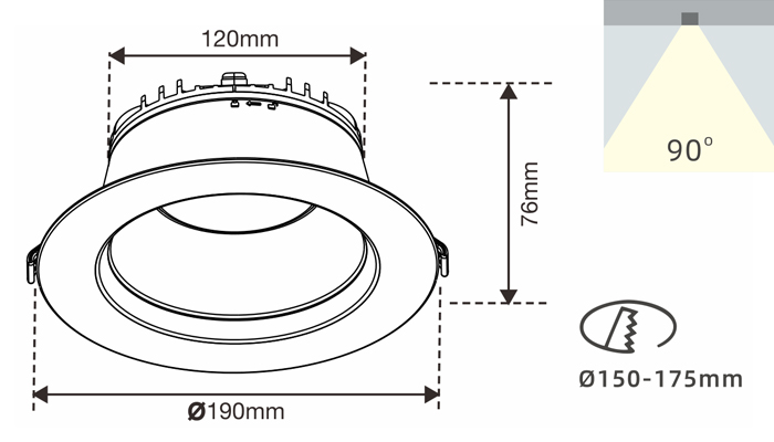 PL6140 25W LED Ceiling Light - Image 3